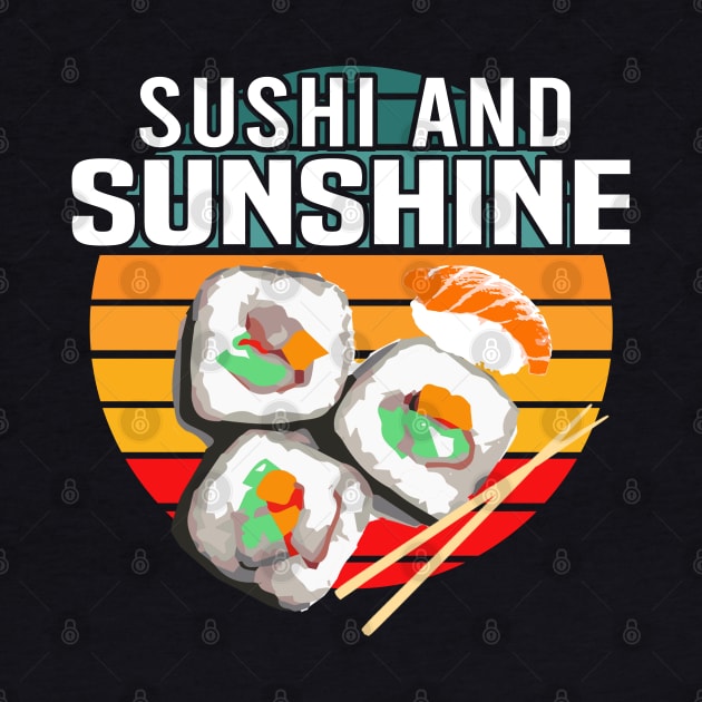 Sushi and Sunshine Retro Vintage Sunset - Cool Summer by dnlribeiro88